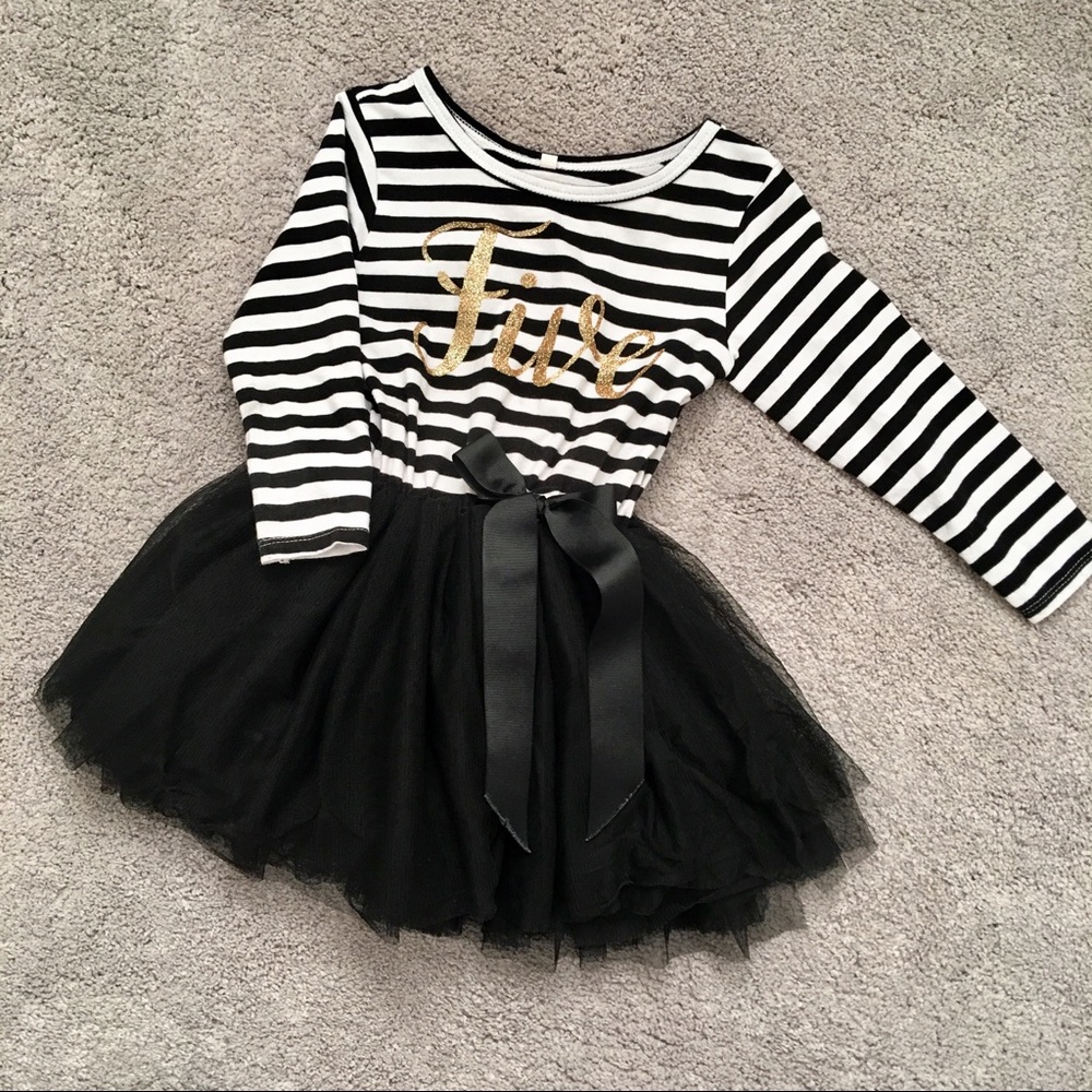 “Five” Tu-Tu Style Birthday Dress
